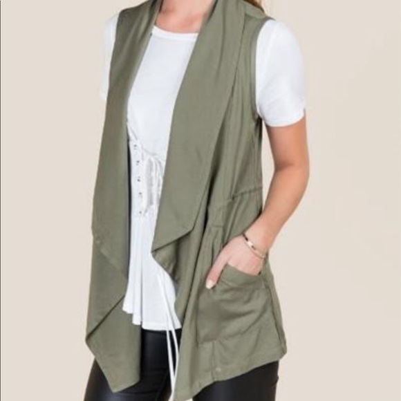 miami Jackets & Blazers - Francesca’s cinched Miami Utility Vest